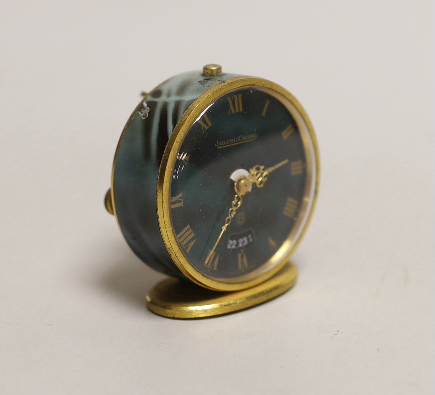 A Jaeger Le Coultre travelling alarm timepiece, 5cm